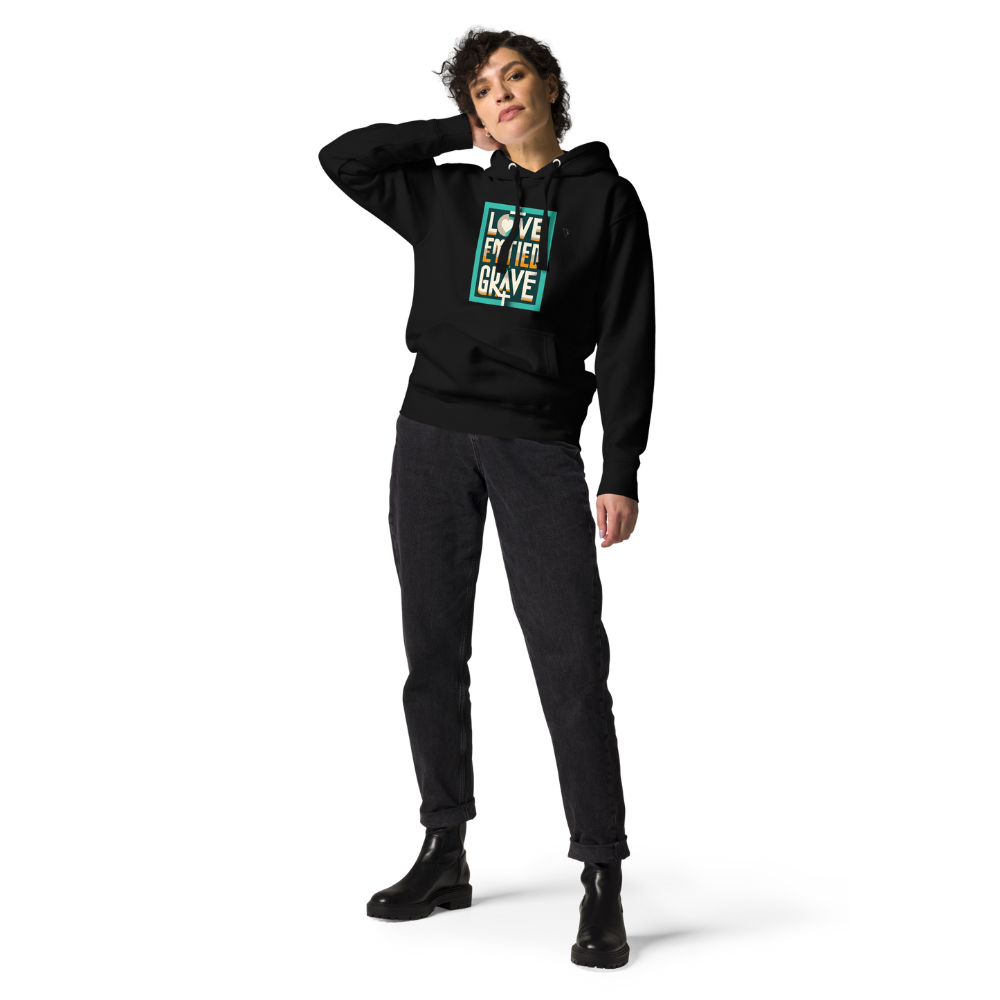 Love Emptied the Grave Premium unisex hoodie