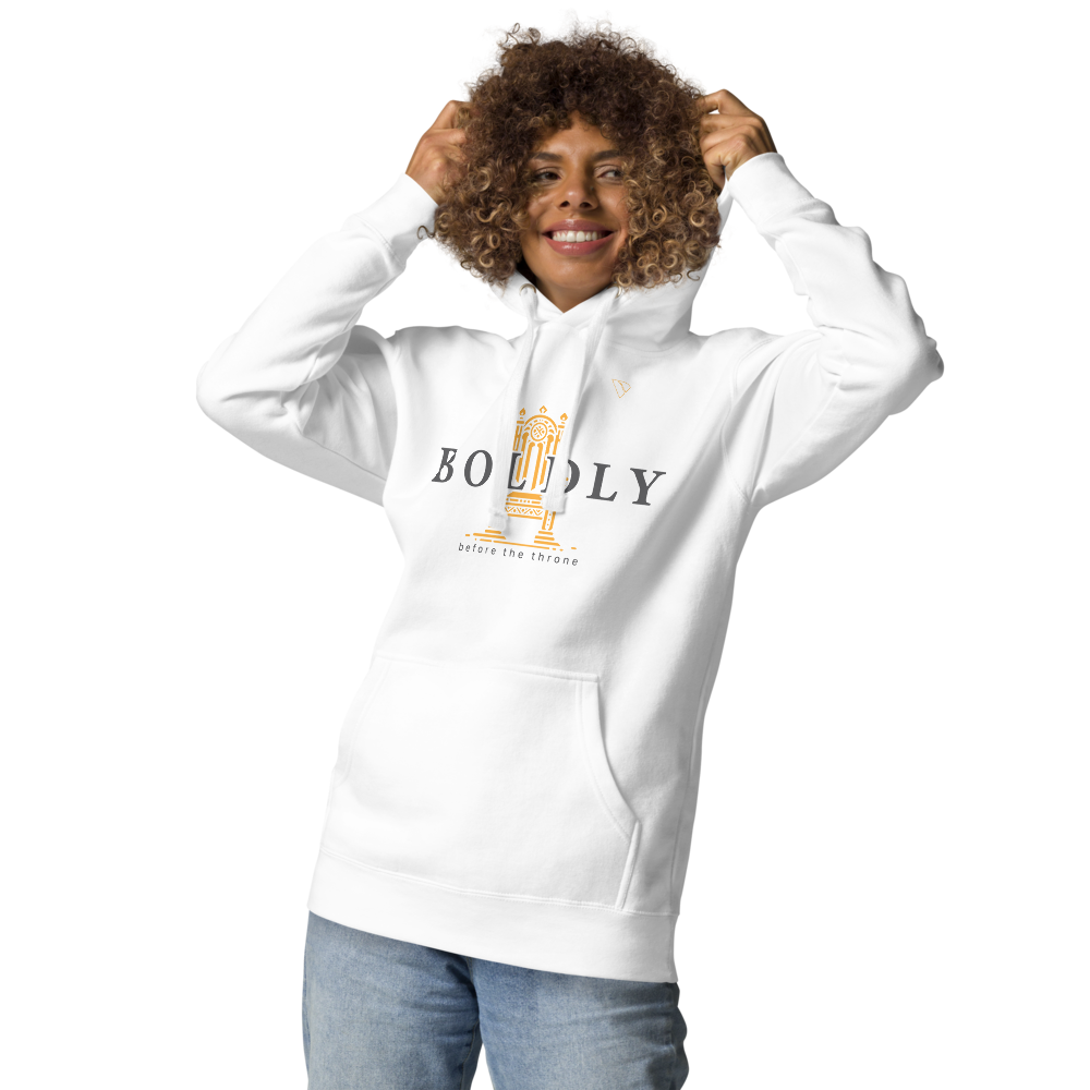 Boldly Before the Throne Premium unisex hoodie